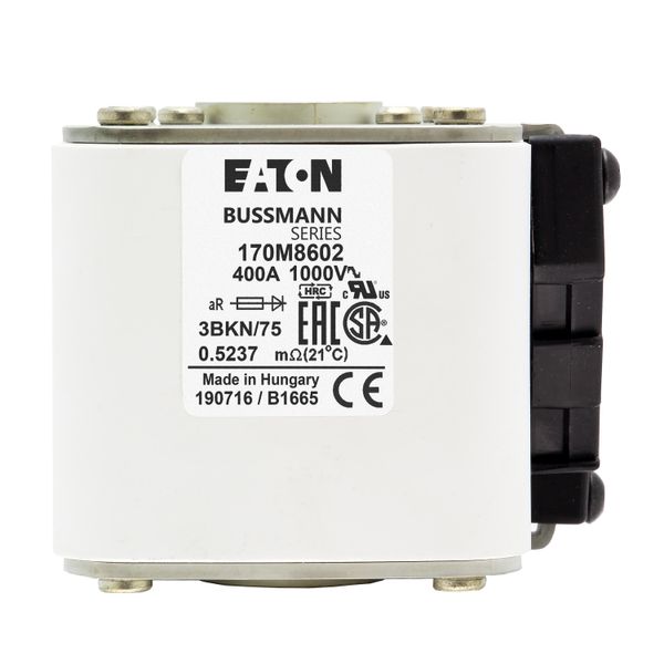 FUSE 400A 1000V 3BKN/75 AR UR image 10