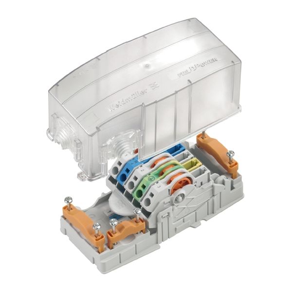 Energy distribution terminal strip with housing, IP30, in complete sta image 1