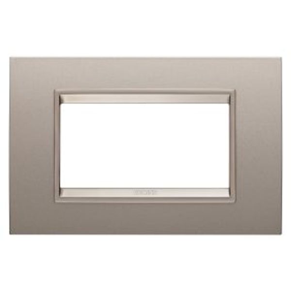 LUX PLATE - IN METAL - 4 MODULES - PEARLY BRONZE - INNER FRAME MATT LIGHT BRONZE - CHORUSMART image 1