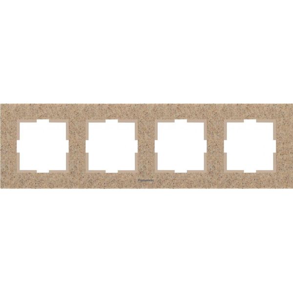 Karre Plus Accessory Corian - Sandstone Four Gang Frame image 1