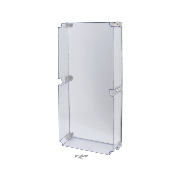 Cap, transparent smoky gray, lockable, HxWxD=750x375x150mm image 2