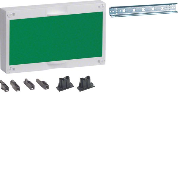 Assembly unit,universN,150x250mm,for DIN rail terminals, green image 1