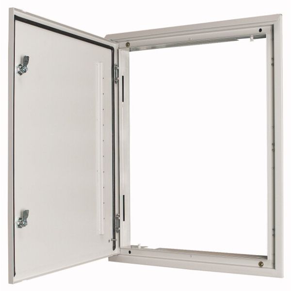 3-component flush-mounting door frame with door, open air, rotary lever, IP43, HxW=2060x1200mm image 1