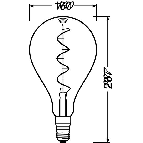 Vintage 1906 LED Big Special Shapes Dimmable 4W 818 Smoke E27 image 7