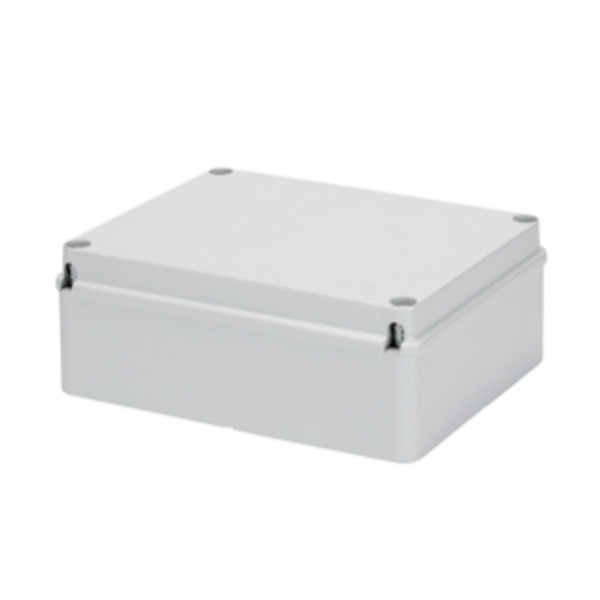 JUNCTION BOX WITH PLAIN SCREWED LID - IP56 - INTERNAL DIMENSIONS 190X140X70 - SMOOTH WALLS - GREY RAL 7035 image 1
