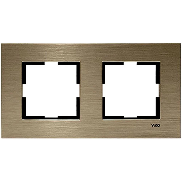 Novella Accessory Aluminium - Bronze Two Gang Frame image 1
