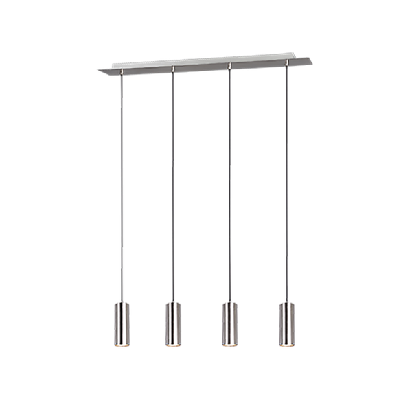 Marley pendant 75 cm 4-pc GU10 brushed steel image 1