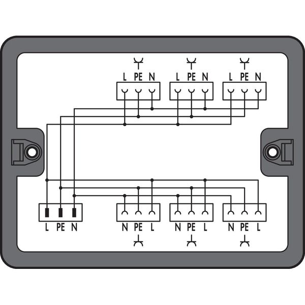 Distribution box Single-phase current (230 V) 1 input black image 3