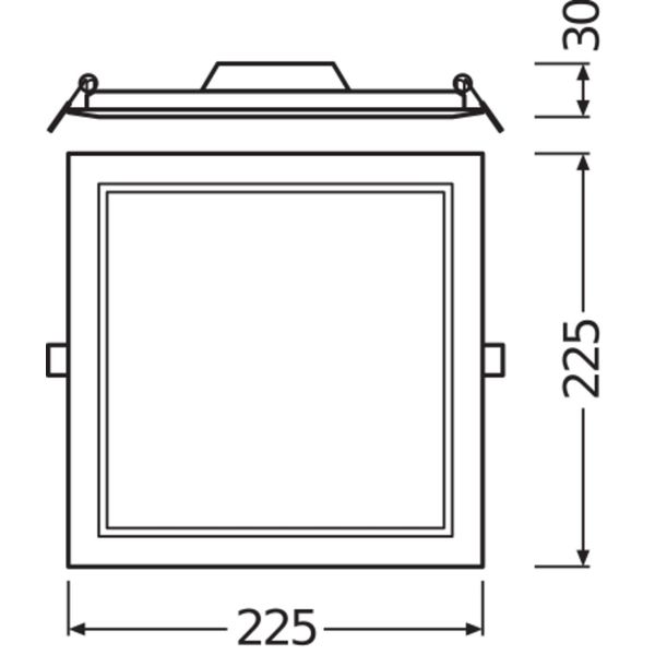 DOWNLIGHT SLIM SQUARE 210 18 W 6500 K WT image 3