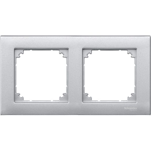 M-Plan frame, 2-gang, aluminium image 3