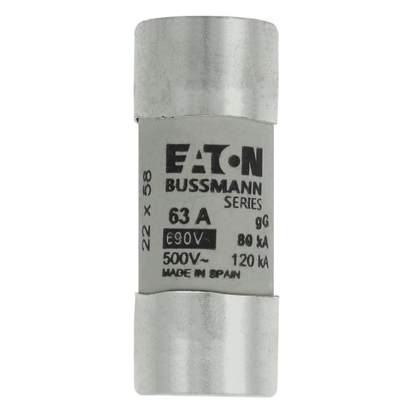 Fuse-link, LV, 63 A, AC 690 V, 22 x 58 mm, gL/gG, IEC, with striker image 5