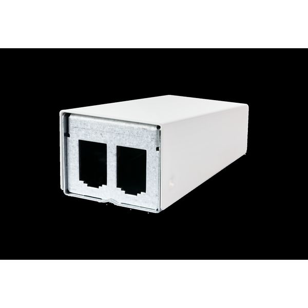 Modul surface mount housing 2 port pure white, unequipped image 2