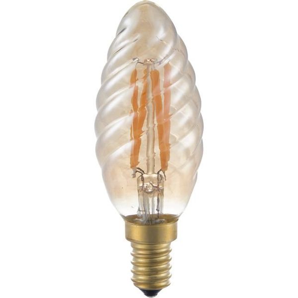 LED E14 Fila Twisted Candle C35x100 230V 250Lm 4W 922 AC Gold Dim image 2