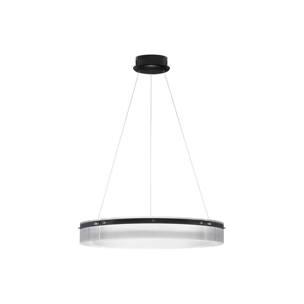 Triac Dimmable Sandy Black Aluminium  & Clear Glass  LED 55 Watt 230 Volt  3517Lm 3000K IP20   D: 85 H: 180 cm Adjustable Height image 1