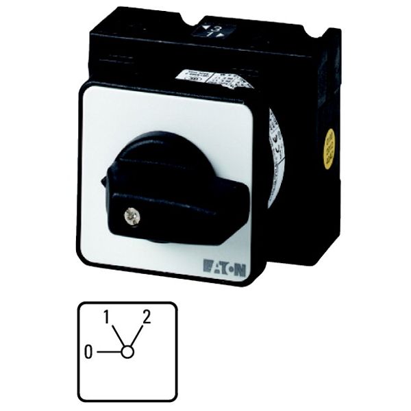 step switch for heating, T3, 32 A, flush mounting, 1 contact unit(s), Contacts: 2, 60 °, maintained, With 0 (Off) position, 0-2, Design number 91 image 1