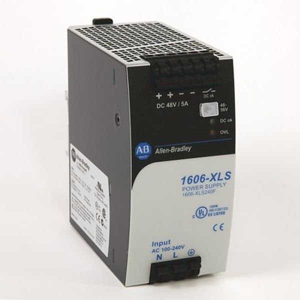 Allen-Bradley, 1606-XLS240F, Performance Power Supply, 48-56V DC, 240 W, 120/240V AC Input Voltage image 1