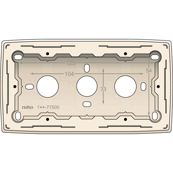 Double surface-mounting box for all flush-mounting devices from the Or image 3