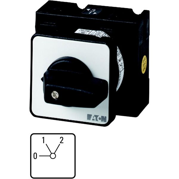 step switch for heating, T3, 32 A, flush mounting, 1 contact unit(s), Contacts: 2, 60 °, maintained, With 0 (Off) position, 0-2, Design number 91 image 5