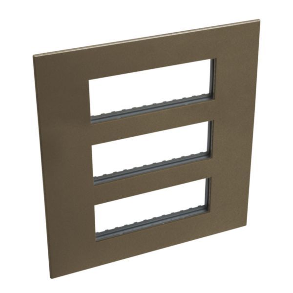 Arteor Surround Plate 3 x 6 Module Square Dark Bronze image 1