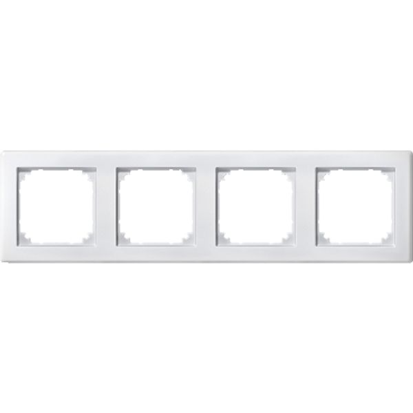 M-SMART frame, 4-gang, polar white image 3