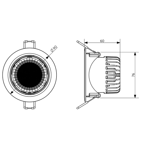 LEDSpotRA HQ2 8W-Dim-3000-40D-AL-IP44 image 4