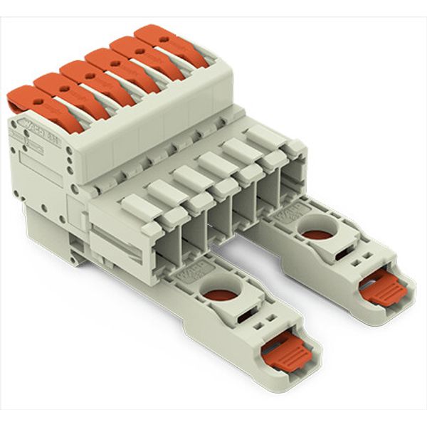 831-1206/306-000 1-conductor male connector; lever; Push-in CAGE CLAMP® image 1