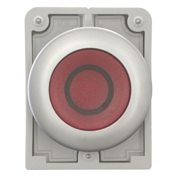 Illuminated pushbutton actuator, RMQ-Titan, Flat, momentary, red, inscribed 0, Metal bezel image 9