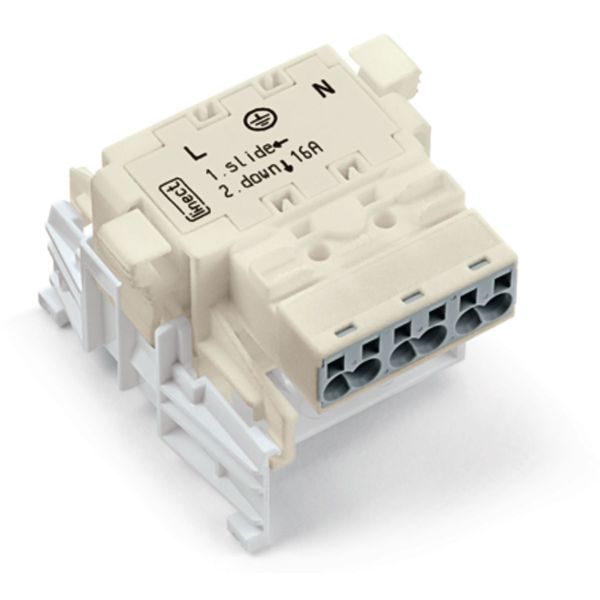 Linect® T-connector 3-pole 1 input white image 2