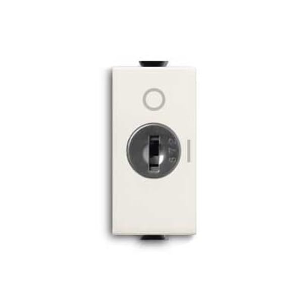 Double-pole push switches, NO, 16A - 250V~, with key control Single push button Key 2 pole, 1NO 0NC 0CO White - Chiara image 1