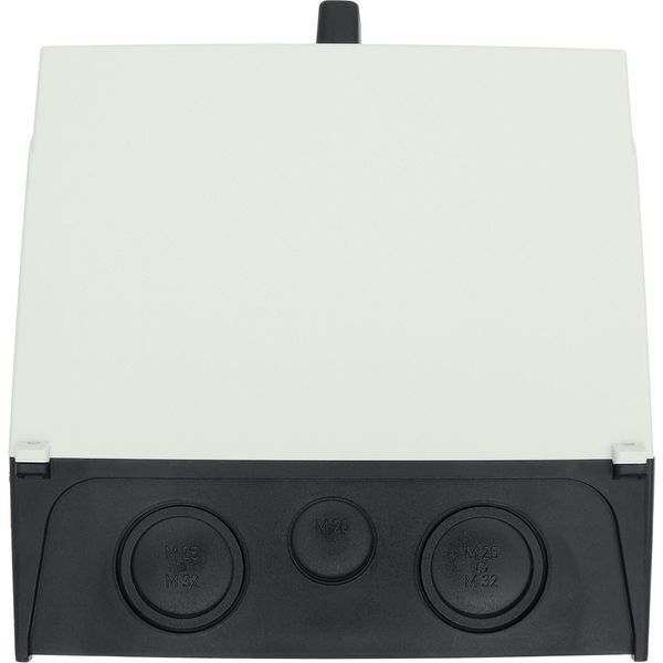 On-Off switch, P3, 100 A, surface mounting, 3 pole, with black thumb grip and front plate image 22