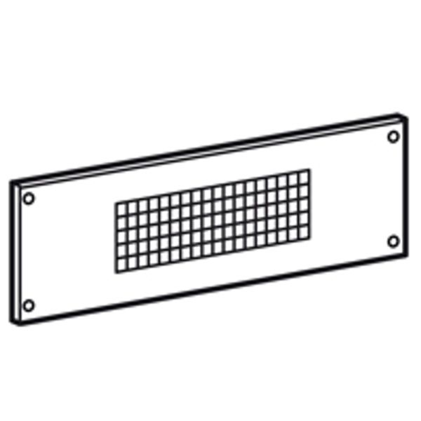 Ventilating faceplate XL³ 800/4000 - 24 modules - h 200 mm - screw mounting image 1