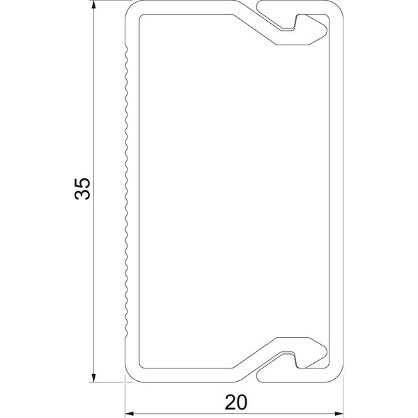 WDK20035RW Wall trunking system with base perforation 20x35x2000 image 2