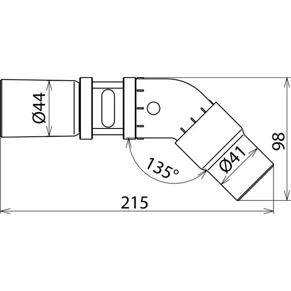 Angled intake hose adapter D 40 mm f. NS/MS dry cleaning kits image 2