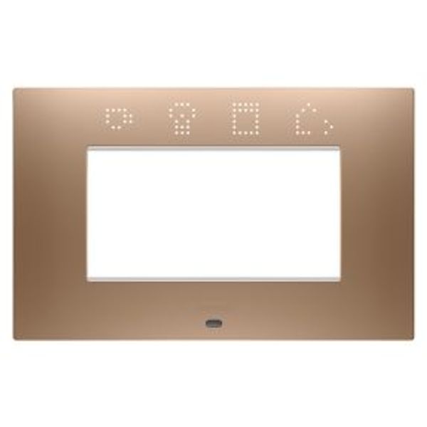 EGO SMART PLATE - IN PAINTED TECHNOPOLYMER - 4 MODULES - SOFT COPPER - CHORUSMART image 1