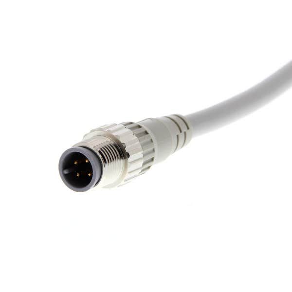 Sensor cable, M12 straight plug (male), 4-poles, A coded, PVC fire-retardant robot cable, IP67, 0.3 m XS2H0037M image 1