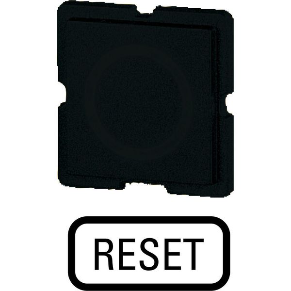 Button plate for push-button, Inscription: RESET, 25 x 25 image 5