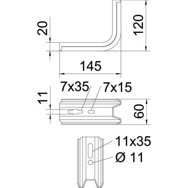 TPSA 145 FT TP wall and support bracket use as support and bracket B145mm image 2