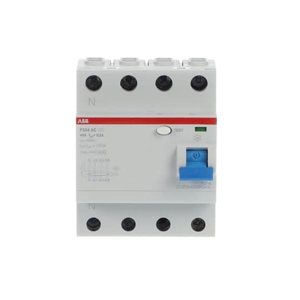 F204 AC-40/0.3-L Residual Current Circuit Breaker 4P AC type 300 mA image 2