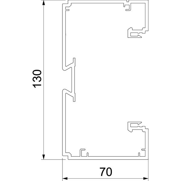 BRK 70130 rws Device installation trunking SIGNA BASE 70x130 9010 image 2