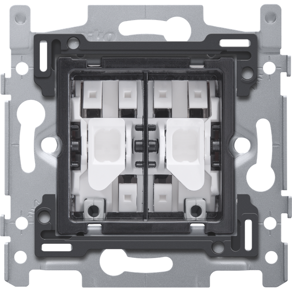 Base for a double two-way switch, 10 AX/250 Vac, plug-in terminals, sc image 2