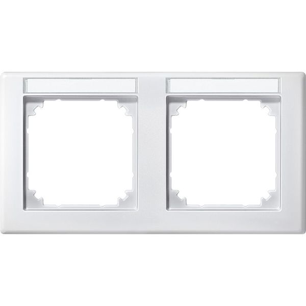 M-SMART frame, 2-fold with label holder, horizontal installation, polar white image 1