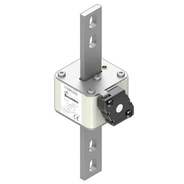 Fuse-link, high speed, 630 A, AC 690 V, size 2, 61 x 77 x 212 mm, aR, IEC, single indicator image 2