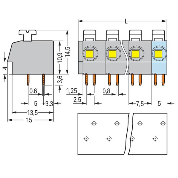 804-308 PCB terminal block; push-button; 2.5 mm² image 4