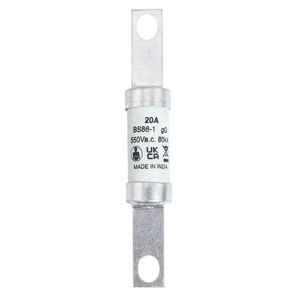 Fuse-link, low voltage, 20 A, AC 550 V, BS88, 21 x 129  mm, gL/gG, BS image 18