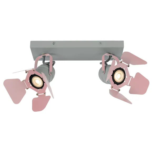 Lucide PICTO - Ceiling spotlight Children - 2xGU10 - Pink image 1