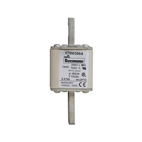 Fuse-link, high speed, 160 A, AC 690 V, compact DIN 1, 45 x 58 x 104 mm, aR, DIN, IEC, single indicator image 4