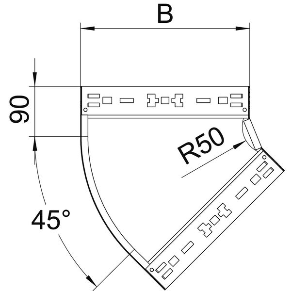RBM 45 610 FS 45° bend with quick connector 60x100 image 2