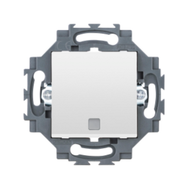 TWO-WAY SWITCH 1P 250V ac - QUICK WIRING TERMINALS - 10AX - BACKLIT - WITH REPLACEABLE LENS - WHITE - DAHLIA image 1