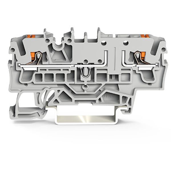 2-conductor carrier terminal block with push-button for DIN-rail 35 x image 3