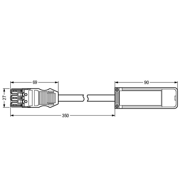 Tap-off module 3 x 2.5 mm² 3-pole white image 2